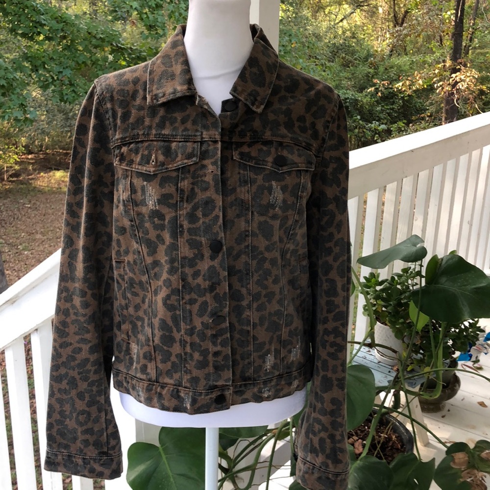 Leopard Jean Jacket